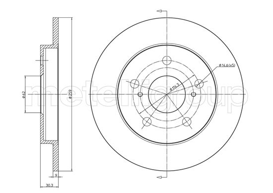 Диск тормозной CIFAM 800-977C