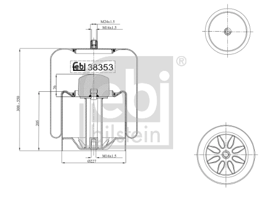 Кожух пневматической рессоры FEBI BILSTEIN 38353