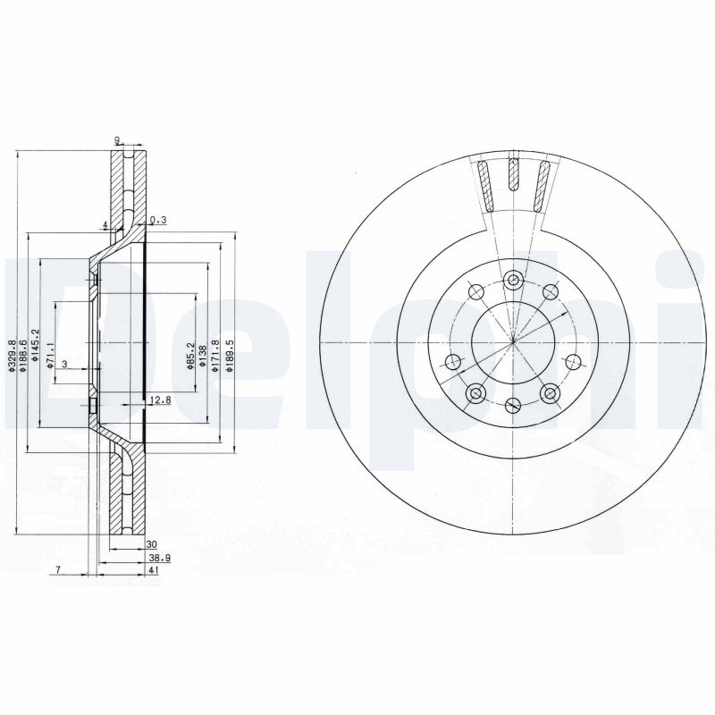 Диск тормозной DELPHI BG9844