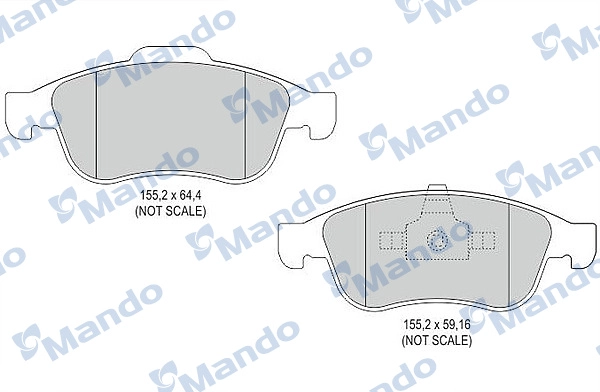 Колодки тормозные дисковые MANDO MBF015255