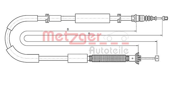 Трос стояночная тормозная система METZGER 12.0722