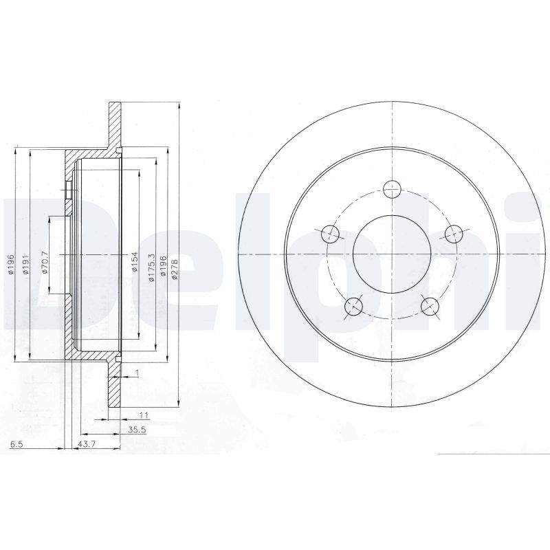 Диск тормозной DELPHI BG3143