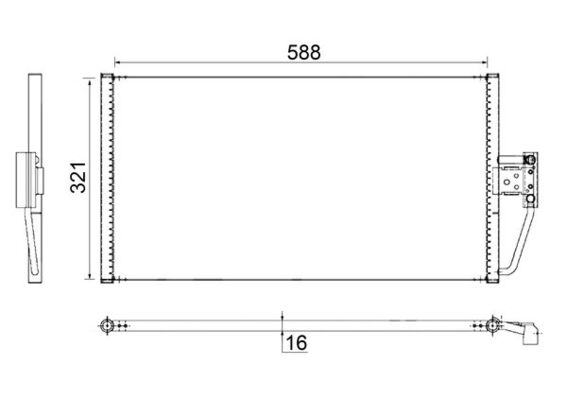 Конденсатор кондиционера MAHLE/KNECHT AC266000S