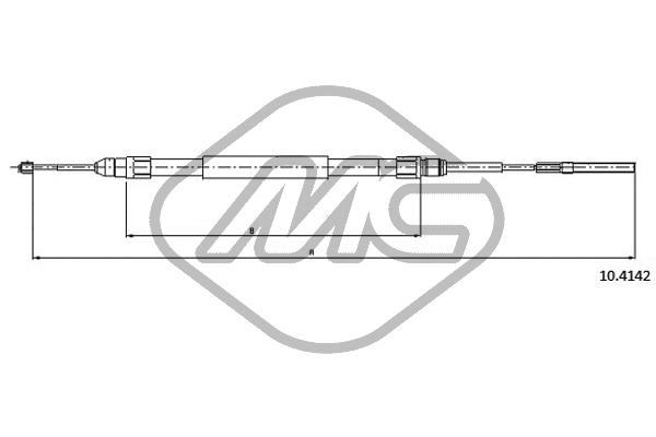 Трос стояночного тормоза METALCAUCHO 80660