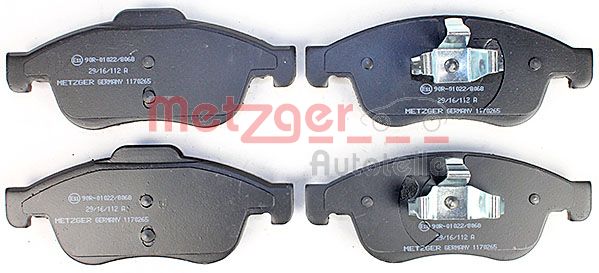 Колодки тормозные METZGER 1170265