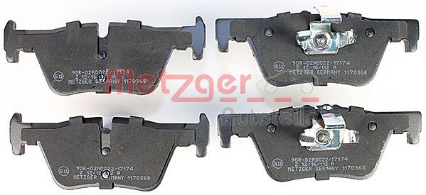 Накладки тормозные METZGER 1170368