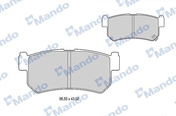 Колодки тормозные дисковые MANDO MBF015336