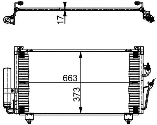 Конденсатор кондиционера MAHLE/KNECHT AC361000S