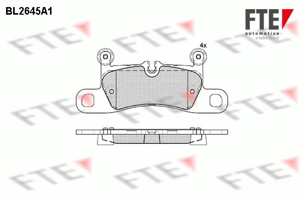 Колодки тормозные дисковые FTE BL2645A1