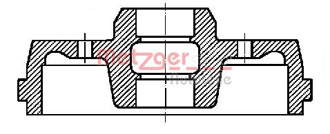 Барабан тормозной METZGER BT 734