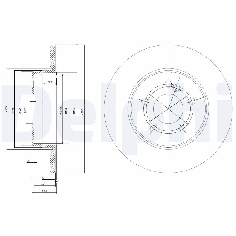 Диск тормозной DELPHI BG3208
