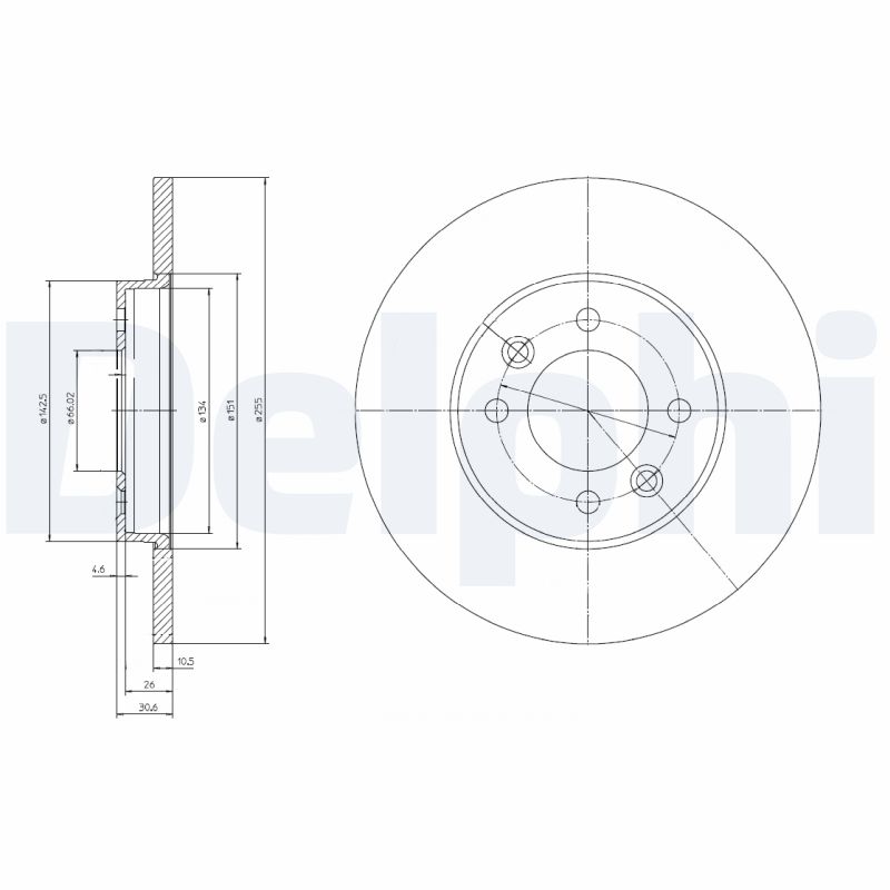 Тормозной диск DELPHI BG3147