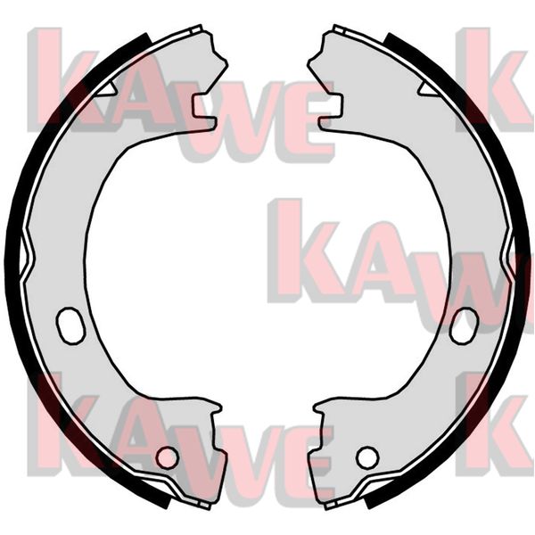 Колодки тормозные барабанные KAWE 01015