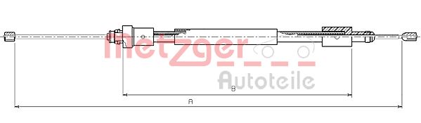 Трос стояночного тормоза METZGER 10.4705
