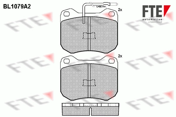 Колодки тормозные дисковые FTE BL1079A2