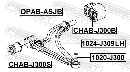 Рычаг подвески FEBEST 1024J309LH
