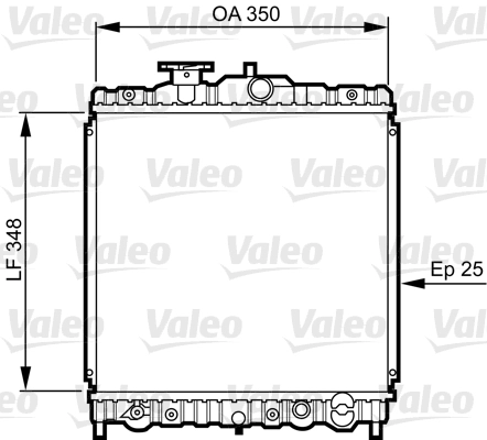 Радиатор системы охлаждения VALEO 731459