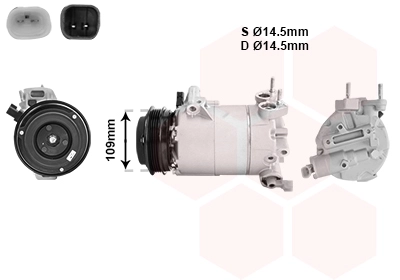 Компрессор кондиционера VAN WEZEL 1800K392