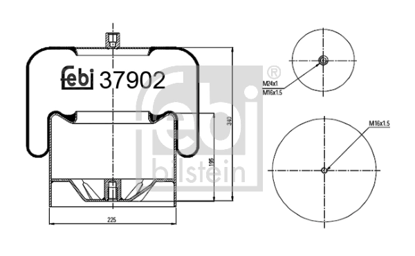 Кожух пневморессоры FEBI BILSTEIN 37902
