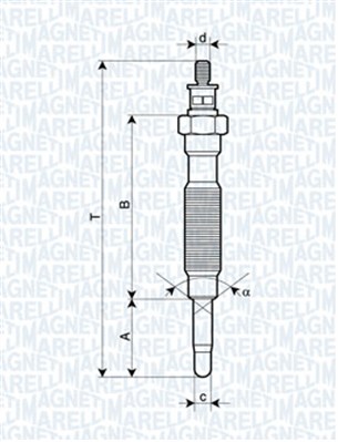 Свеча накаливания MAGNETI MARELLI 062900072304