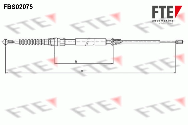 Трос стояночного тормоза FTE FBS02075