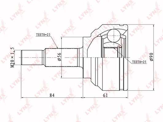 Шрус внешний LYNXAUTO CO6315
