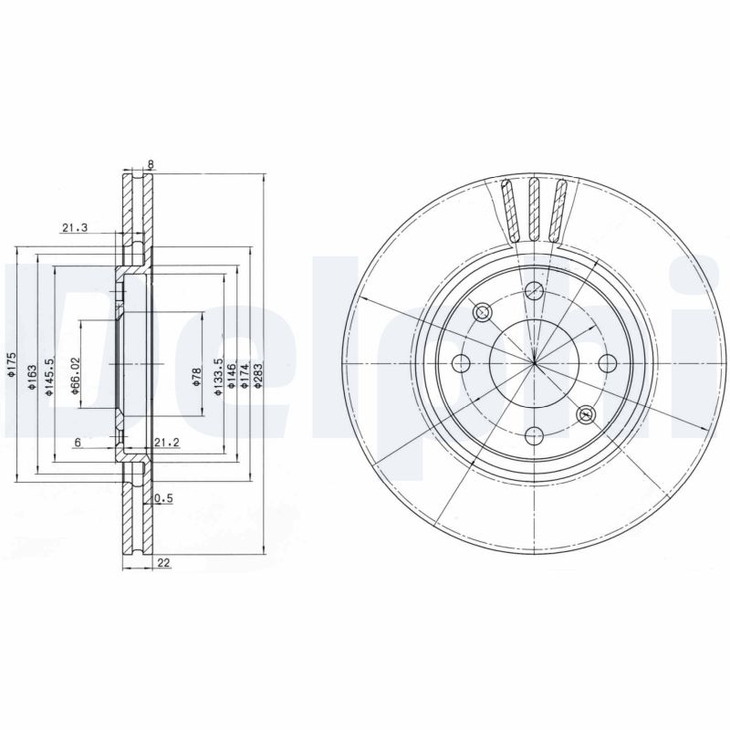 Диск тормозной DELPHI BG2690
