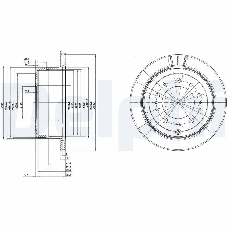 Диск тормозной DELPHI BG3534