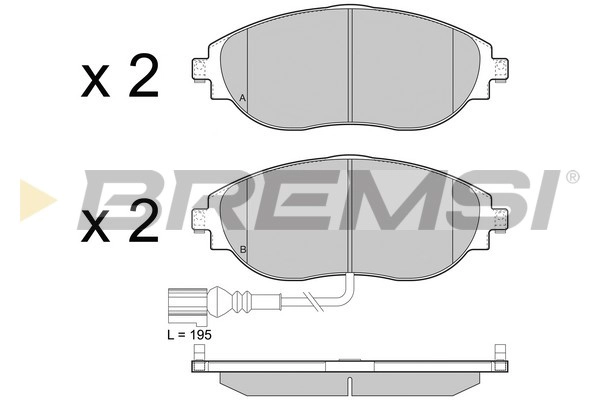 Колодки тормозные дисковые BREMSI BP3474