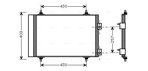 Радиатор кондиционера AVA QUALITY COOLING CNA5240D