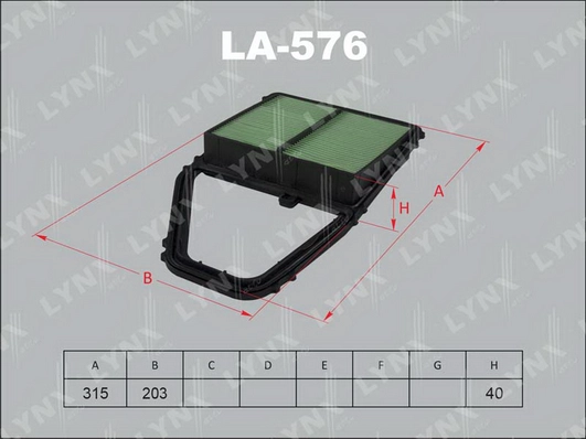 Фильтр воздушный LYNXAUTO LA576