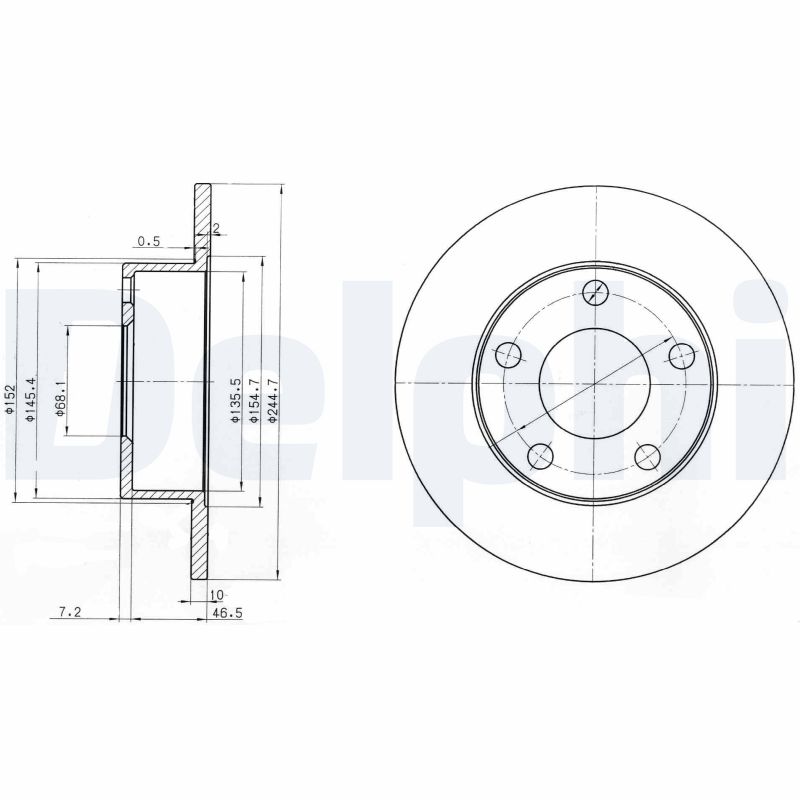 Диск тормозной DELPHI BG3382