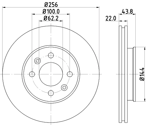 Тормозной диск HELLA/BEHR/PAGID 8DD355117981
