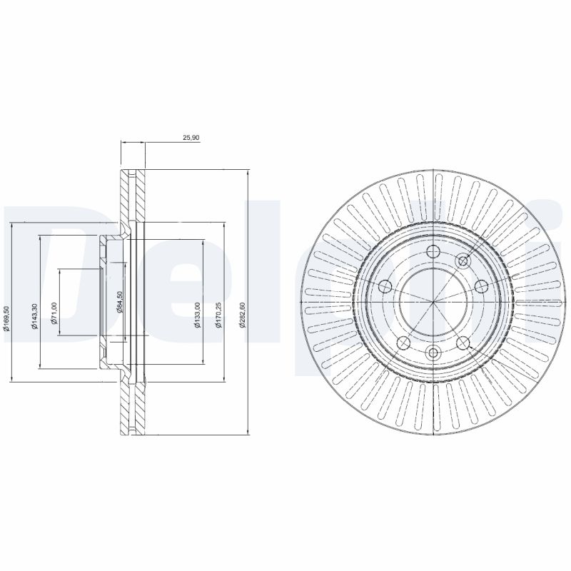 Диск тормозной DELPHI BG3835