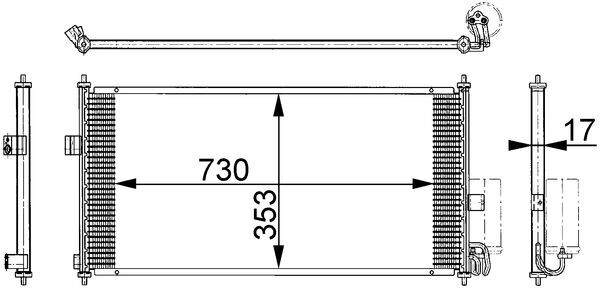 Конденсатор кондиционера MAHLE/KNECHT AC674000S