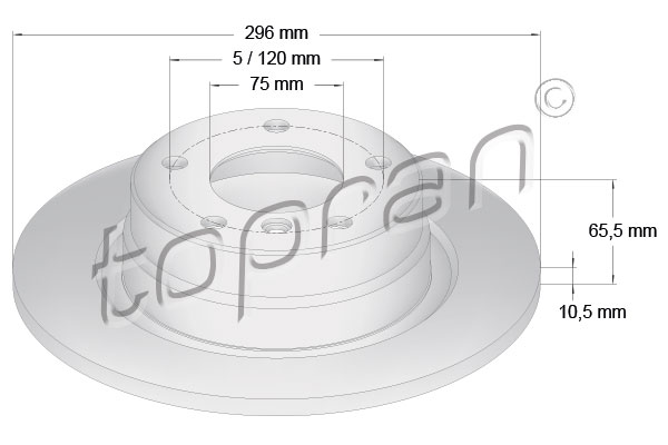 Тормозной диск HANS PRIES/TOPRAN 500950