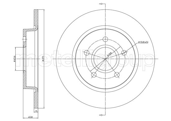Диск тормозной CIFAM 800-1242C