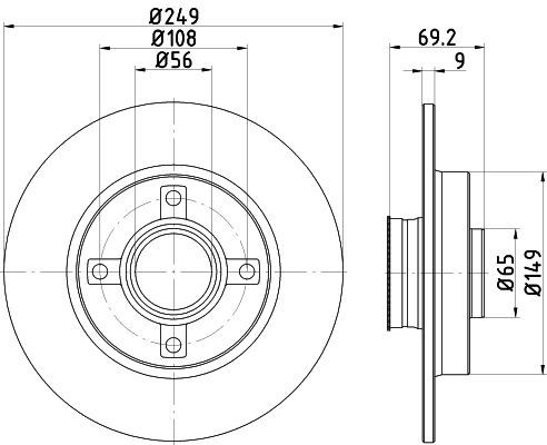 Тормозной диск HELLA/BEHR/PAGID 55021