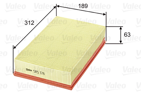 Фильтр воздушный VALEO 585178