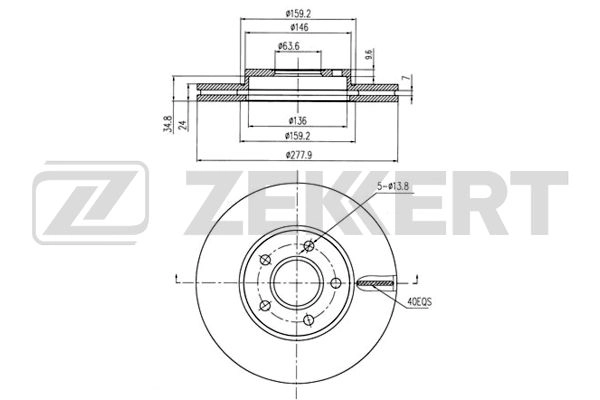 Дисктормозной ZEKKERT BS5394