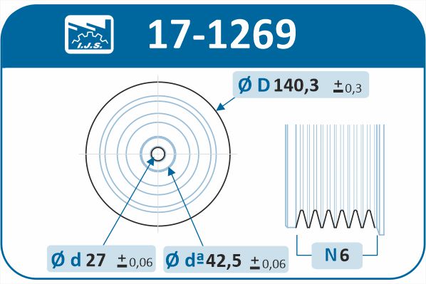 Шкив коленвала IJS GROUP 17-1269