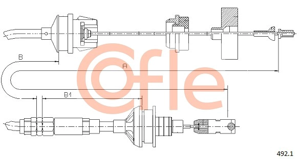 Трос сцепления COFLE 492.1
