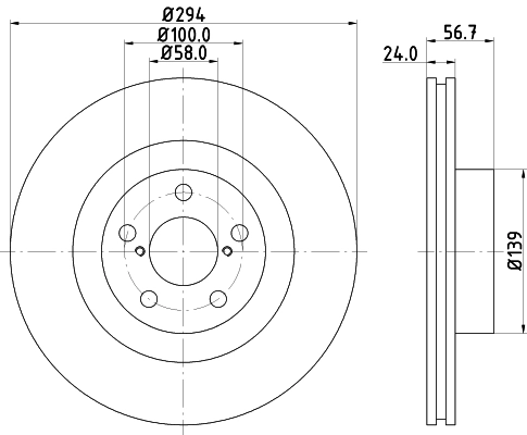 Диск тормозной HELLA/BEHR/PAGID 54395