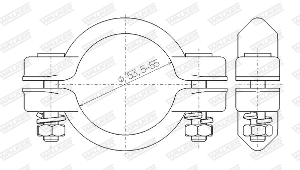 Хомут глушителя WALKER PRODUCTS 82487