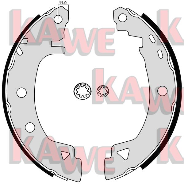 Колодки тормозные барабанные KAWE 04920