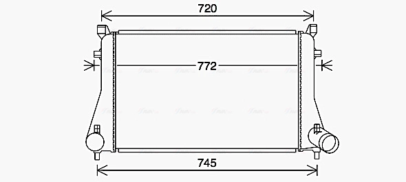 Радиатор интеркулера AVA QUALITY COOLING VN4403