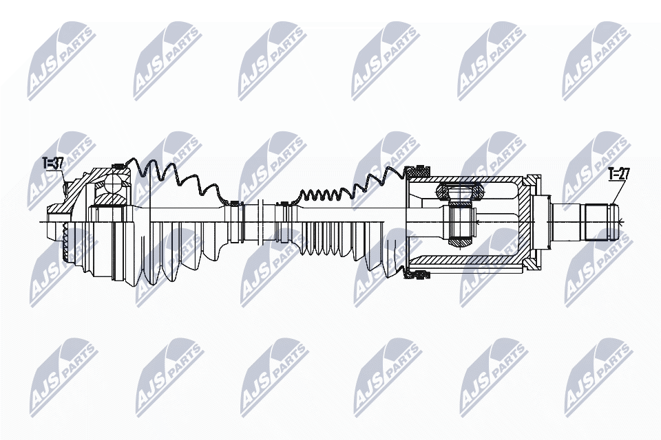 Полуось передняя левая bmw xdrive m550i g30/f90 17- 750i750li760i760li g11/g12 16- 840d840d mi NTY NPWBM179
