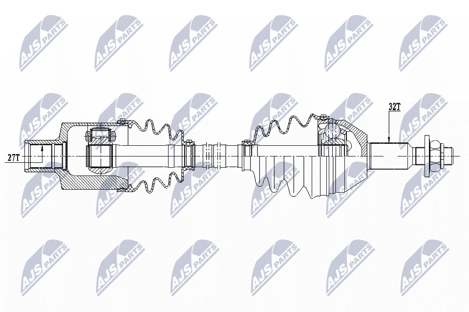 Полуось chrysler pacifica 4.0 awd 07- /frontright/ NTY NPWCH110