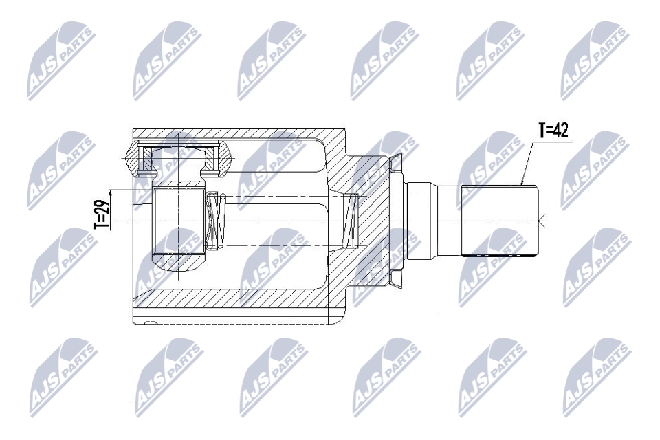 Шрус mercedes sprinter b907b910 211cdi214cdi311cdi314cdi318cdi411cdi414cdi415cdi418cdi 18- NTY NPWME171