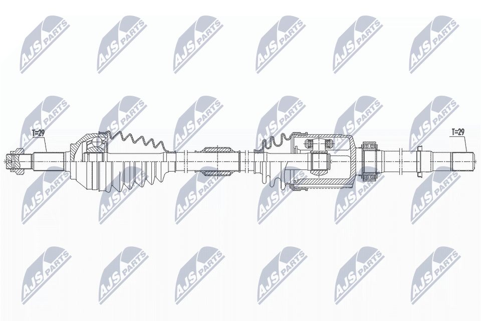 Полуось nissan altima 2.52.5hybrid l32/d32 07-12 /prawaatm/mtm/ NTY NPWNS130